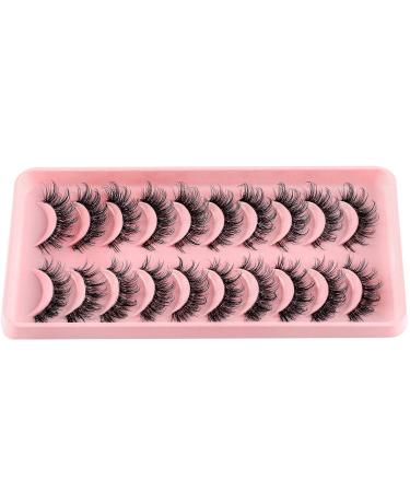 Shop 3D Handmade False Eyelashes - Natural Look Fluffy Strip Lashes 10 Pairs (Hy58) - International Shipping - Buy Online on SooperMarket.com