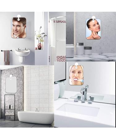 Original Anti-Fog Shower Mirror - Shatterproof Portable Travel Mirror with Hooks - Buy Online on SooperMarket.com