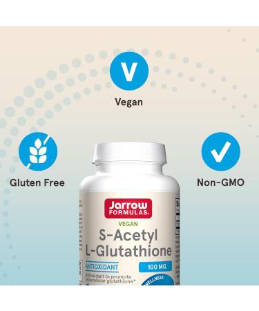Jarrow Formulas S-Acetyl L-Glutathione 100 mg - 60 Tablets for Enhanced Antioxidant Support - Buy Online on SooperMarket.com