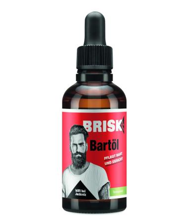 Brisk Beard Oil for Men - 2 x 50ml | Tea Tree Oil Beard Care | Non-Greasy Softens Beard & Nourishes Skin - Buy Online on SooperMarket.com