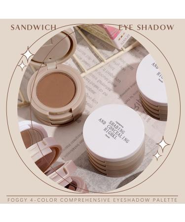HOSAILY 4 in 1 Color Matte Eyeshadow Palette - High Pigmented Natural Nude Makeup, Long Lasting with Brush - 0.50oz (Pack of 2) - Buy Online on SooperMarket.com