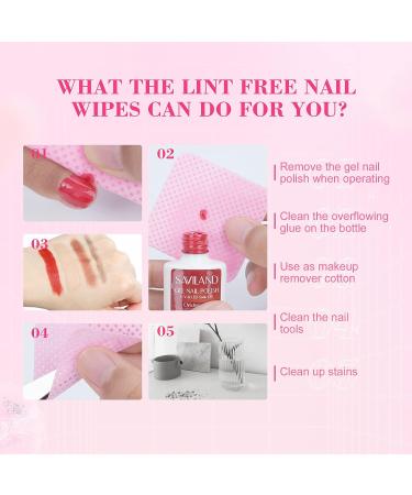 Saviland 1080PCS Lint Free Nail Wipes with Pump Dispenser - Professional Soak Off Gel Nail Polish Remover - Buy Online on SooperMarket.com