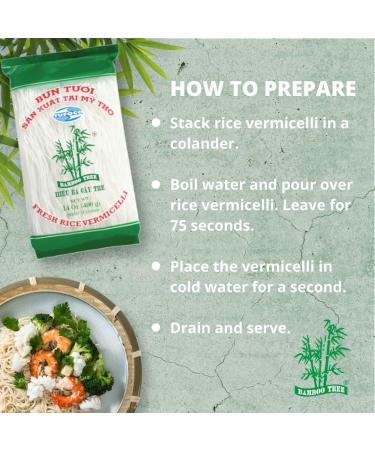 BAMBOO TREE Rice Vermicelli 400g - Authentic Thai Noodles for Delicious Asian Cuisine - Buy Online on SooperMarket.com