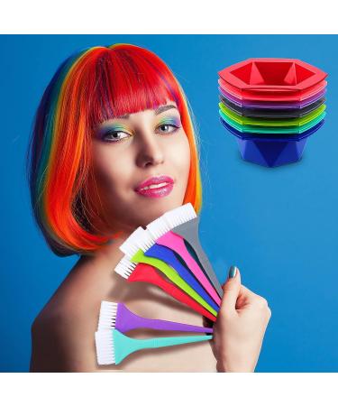 Patelai 7-Color Hair Coloring Brush and Bowl Set - Rainbow Hair Dye Kit with Key Tube Squeezer for Salon-Quality Results - Buy Online on SooperMarket.com