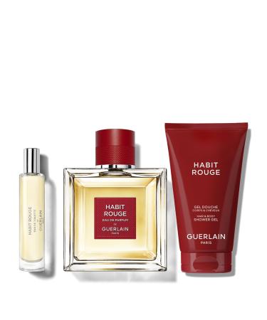 Guerlain Habit Rouge Gift Set (Eau de Toilette 3.3 fl. oz + Eau de Toilette 0.33 fl. oz + Shower Gel 2.5 fl. oz)