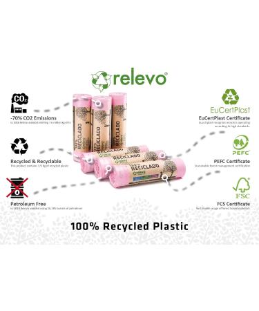 Relevo 90 Pack 30L Perfumed Garbage Bags - Eco-Friendly 100% Recycled Waste Bags for International Shipping - Buy Online on SooperMarket.com