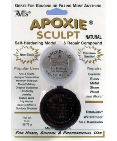 Aves Apoxie Sculpt - 2 Part Modeling Compound (A & B) - 1/4 Pound, Natural