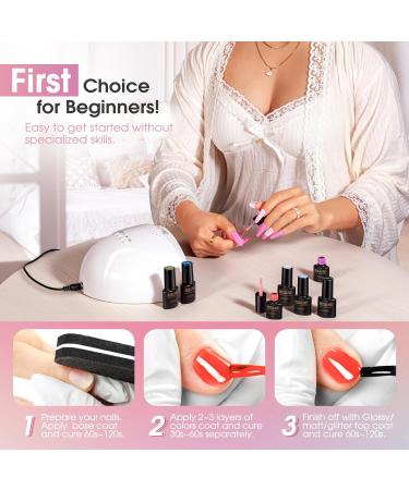 ROSALIND 30PCS Gel Nail Polish Set - Long Lasting DIY Manicure with Base & Top Coat Multicolored Glitter & Matte Options - Perfect Gift for Nail Art Enthusiasts - Buy Online on SooperMarket.com