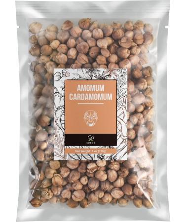 Soeos Amomum Cardamomum 4oz (113g), Authentic Herb, White Cardamom, Dried Bai Dou Kou, Amomum Krervanh, Round Cardamon, Cardamon Cluster, White Fruit Amomin, Elettaria Cardamomum, Fructus Amomi.