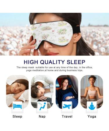 WELLDAY Farm Lamb Sheep Sleep Mask | Soft Comfort Eye Shade Cover for Men and Women | Adjustable Strap for Complete Blockout Light | Relax and Improve Sleep Quality - Buy Online on SooperMarket.com