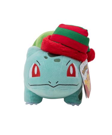 Pok mon PKW - 8" Seasonal Plush (Holiday) Bulbasaur with Striped Hat - W4