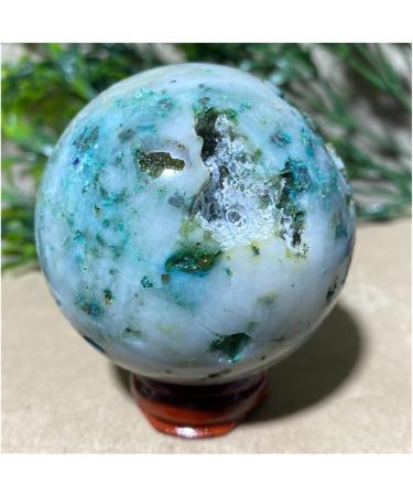 Blue Pine Stone Symbiont Crystal Quartz Natural Sphere Minerals Handwork Ball House Decoration Home +Stand 1pc (Color : 310-320g) - Buy Online on SooperMarket.com
