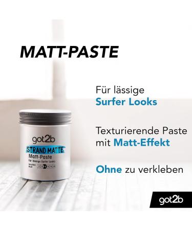 Shop GOT2B Beach Matte Paste 100ml | Ultimate Styling for Textured Surf Looks - Non-Greasy & Easy to Use - Buy Online on SooperMarket.com
