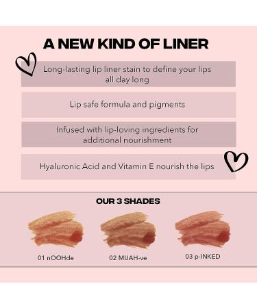 Sacheu Peel Off Lip Stain with Hyaluronic Acid & Vitamin E - Long Lasting Tattoo Lip Liner in p-INKED Shade - For All Skin Types | 1 Pack - Buy Online on SooperMarket.com