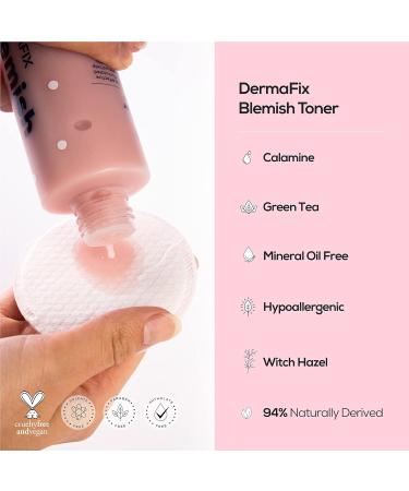 Hanhoo DermaFix Blemish Toner - Soothing Calamine & Witch Hazel Reduces Redness Controls Oil Prevents Breakouts - 6.76 fl. oz | International Shipping Available - Buy Online on SooperMarket.com