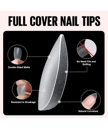 Buy Tomicca Nail Tips & Glue Gel Kit - 240pcs Soft Gel Full Cover Nail Tips for Extensions | 8-in-1 Nail Glue & UV Lamp - Buy Online on SooperMarket.com