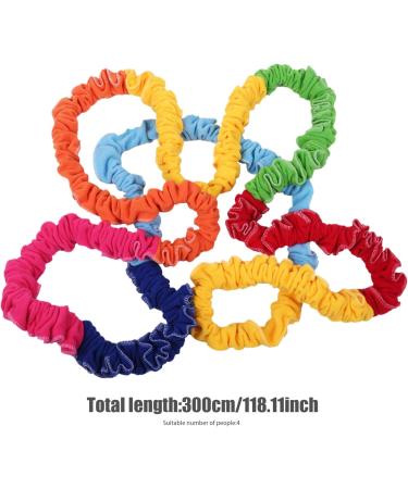 Cooperative Stretchy Band Elastic 78.74in Colorful Portable of War Rope Tear Resistant Fleece Exercise Bands for Group Games Fits 3 People Stretchy Band 300cm - Buy Online on SooperMarket.com