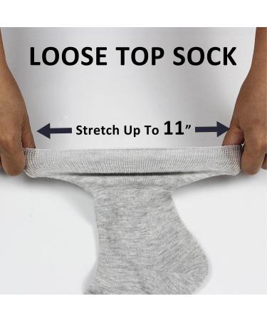 Thickened Bamboo Diabetic Socks for Men & Women - Non-Binding Extreme Wide Design - Medium Black - Buy Online on SooperMarket.com