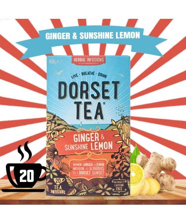 Dorset Tea Pick N Mix - Choose From 8 Flavours | Strawberries & Cream Cool Earl Grey Foraged Fruits Ginger & Sunshine Pure Green-Tea Wild About Mint Sunshine Lemon - Pack of 5 - Buy Online on SooperMarket.com