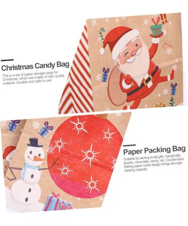 KOMBIUDA Xmas Treat Bags 1 Set 12 Pcs Christmas Tote Bag Candy Bags Wrapping Bags Packing Bag Paper Bag Kraft Paper 27X21X11CM Assorted Color - Buy Online on SooperMarket.com