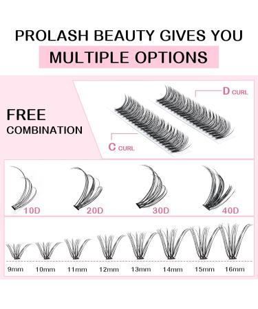 280 Pcs Cluster and Wispy Individual Lashes | DIY At Home | 12mm 30D-D-0.07-Large | C D Curl Bottom Lashes - Buy Online on SooperMarket.com