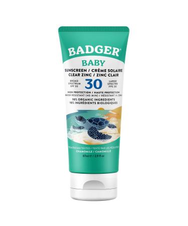 Sunscreen Cream Baby Clear Zinc SPF 30 White 87 ml (1 pack)