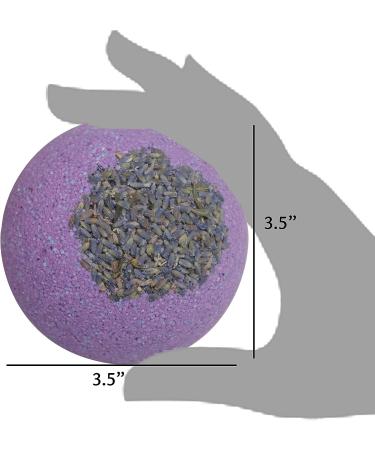 Lavender Vanilla Giant 12oz Fizzy Bath Bomb with Real Dried Flower Petals by Cottage Lane - Night of Romance Collection - Buy Online on SooperMarket.com