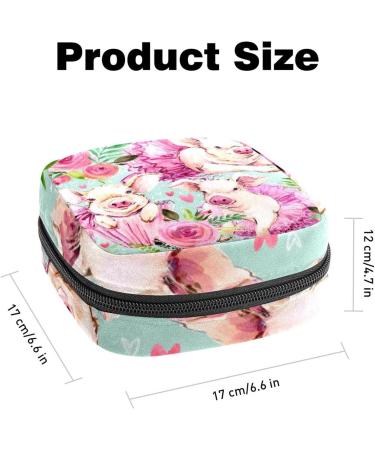 Anna Cowper Flower Sanitary Napkin Storage Bag - Multi-colored Portable Period Pouch for Women and Teens - Buy Online on SooperMarket.com