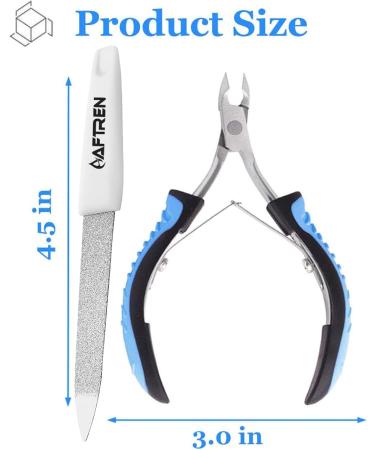 Professional 1/2 Jaw Cuticle Cutter Cuticle Nipper Stainless Steel Manicure Feet Hands Ingrown Toenail Cuticles Cuticle Scissors (Light Blue) - Buy Online on SooperMarket.com