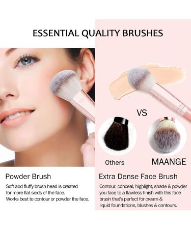 MAANGE 20Pcs Premium Synthetic Makeup Brush Set with Gift Box in Pink - Ideal for Foundation, Face Powder, Blush, and Concealers - Buy Online on SooperMarket.com