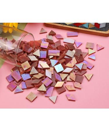Iridescent Mosaic Glass Tiles - 200 Pieces Stained Glass Tile for Mosaic Craft - Autumn Assortment - Buy Online on SooperMarket.com