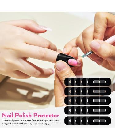 FRCOLOR 100 Sheets Protective Film Anti-Leak Sticker Nail Protection for Fingers Protective Film Edge Sticker Nail Polish Tape Patch Protective Case 3.00X2.50X0.10CM As Shown - Buy Online on SooperMarket.com