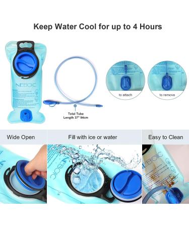 Neboic 2Pack Hydration Backpack with 2L Bladder - Lightweight, Insulated Water Pack for Hiking, Cycling, Camping - Big Storage, Keeps Water Cool for 4 Hours - Kids, Women, Men - Buy Online on SooperMarket.com