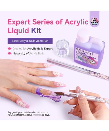 SAVILAND EMA Odorless Monomer Acrylic Liquid - 4 oz Nail Monomer for Acrylic Powder Premium Nail Brush & Gel - Best Acrylic Nail Kit for Manicurists - Buy Online on SooperMarket.com