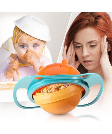 Baby Universal Gyro Bowl - Non-Spill Rotating 360 Degrees Magic Bowl for Toddlers (Green) - Buy Online on SooperMarket.com
