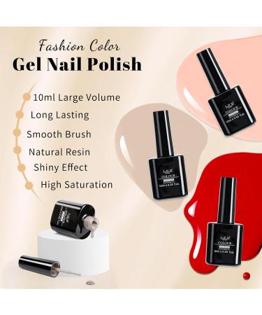 Gel Nail Kit Set with 6 Colors, 54W UV Lamp, Glossy & Matte Top/ Base Coat - Pink, Gray, White Gel Polish Starter Kit for DIY Nail Art at Home - Buy Online on SooperMarket.com