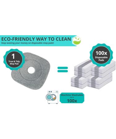 True & Tidy Extra Thick Microfiber Mop Pad Refill for SPIN-800 - 9x9 inches, Machine Washable (8-Pack) - Buy Online on SooperMarket.com