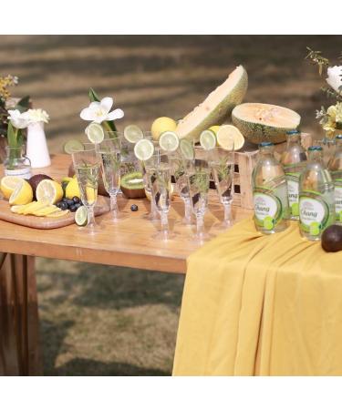 100 Pcs Disposable Clear Champagne Flutes - 5oz Plastic Wine Glasses for Party Wedding - Assemble Plastic Champagne Cups - Cocktail Cups - Buy Online on SooperMarket.com
