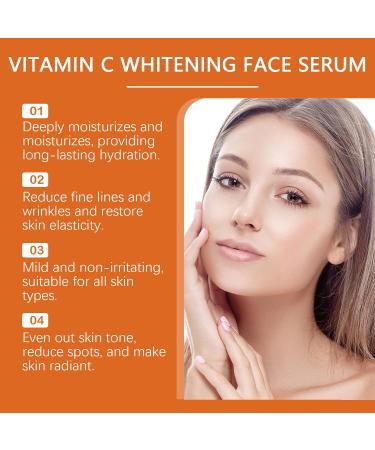 Vitamin C Facial Serum Vitamin C Serum for Face Brightening Serum Face Moisturiser Vitamin C Face Serum for Women Face Care for Reduce Dark Spot Hydrate & Plump Skin Anti Aging & Anti Wrinkle - Buy Online on SooperMarket.com