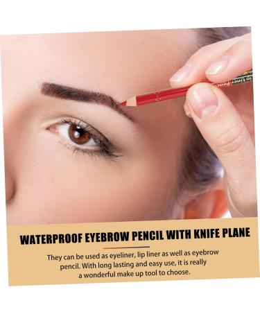 FOYTOKI 12pcs Lip Liner Eyeliner Lip Pencil Eyebrow Brush Angled Waterproof Lip Liner Pencil Wooden - Buy Online on SooperMarket.com