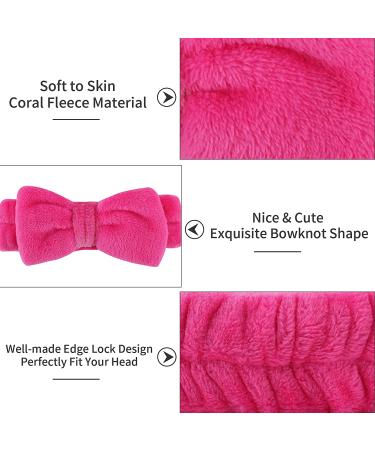 Ondder 8 Pack Spa Headbands for Women - Facial Bowknot Headbands for Skincare, Makeup, and Shower - Fluffy Hair Bands for Girls - Buy Online on SooperMarket.com