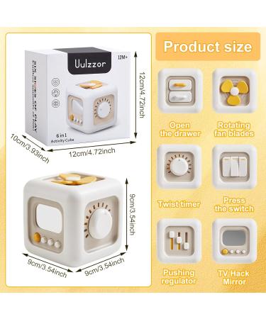 Spermuoy Busy Activity Cube - Montessori Toy for 1 Year Olds | International Shipping - Buy Online on SooperMarket.com