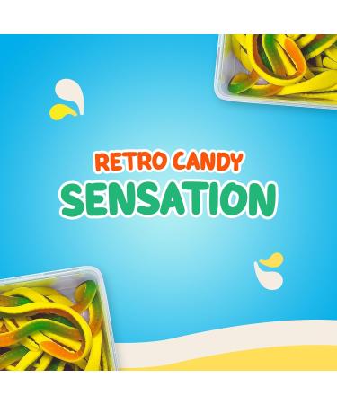 Sweetzone Yellow Belly Snakes Tub Filled With Gummy Snakes Snacks Fun For The Entire Family | 742g of Yellow Bellies Halal Jelly Sweets | Experience The Taste of a Mixed Fruit Yellow Belly Treat - Buy Online on SooperMarket.com