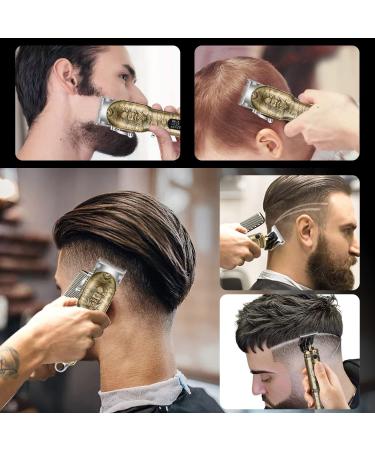 Vsmooth Professional Zero Gapped Hair Clippers for Men - Cordless Barber Clippers Electric Grooming Kit in Gold - Buy Online on SooperMarket.com