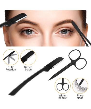 Hocosy 8-PC Eyebrow Care Set - Brown Pencil Comb Tweezers Razors Brushes & Scissors - Perfect for Flawless Eyebrows - International Shipping Available - Buy Online on SooperMarket.com