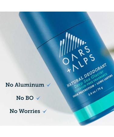 Oars + Alps Aluminum Free Deodorant for Men and Women Dermatologist Tested and for Sensitive Skin Deep Sea Glacier 3 Pack 2.6 Oz Each 3ct - Deep Sea Glacier - Buy Online on SooperMarket.com