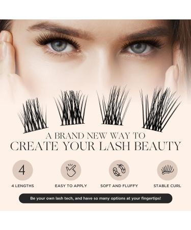 Lash Bond and Seal Cluster Lash Glue + 144 Pcs DIY Cluster Eyelash Extensions | Strong, Gentle, Comfortable Adhesive for All Day Wear - Buy Online on SooperMarket.com