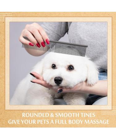 Boao Stainless Steel Pet Comb for Dogs & Cats - Perfect for All Sizes & Hair Types | Durable Rounded Teeth for Gentle Grooming - Buy Online on SooperMarket.com