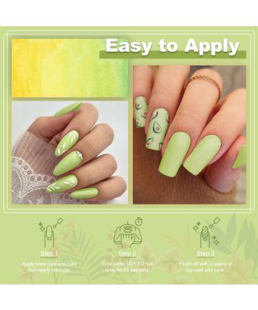 Lavender Violets 15ml Gel Nail Polish in Spring Light Green | Soak Off UV LED Lamp Cure | Manicure & Pedicure with Fructus Apple A0252 - Buy Online on SooperMarket.com