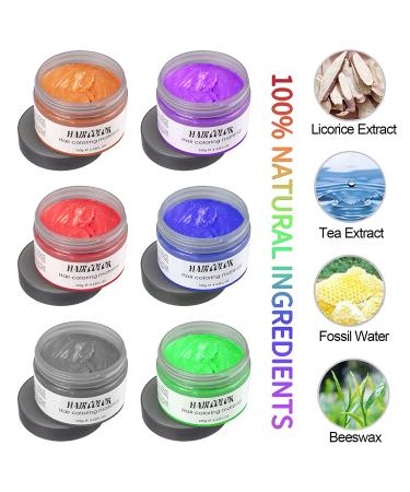 Kids Temporary Hair Color Dye Wax Set - 6 Vibrant Colors for Girls, Perfect Birthday Party & Holiday Gift for Ages 4-9 - Ideal for Cosplay, DIY Fun, Halloween & Christmas Celebrations - Buy Online on SooperMarket.com
